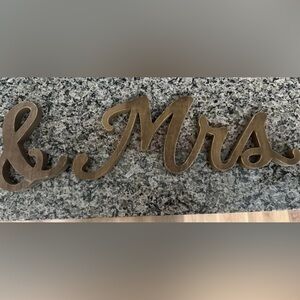 Gold Decorative 'Mr' Sign